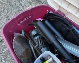 Misc Garage Items Lot in Tote
