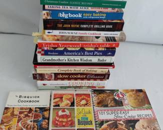 Cookbooks - John Wayne, Trisha Yearwood, Grandmother's, Pies, All titles in Pics