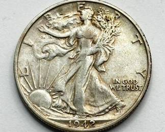 1942 S - Walking Liberty - Silver Half Dollar