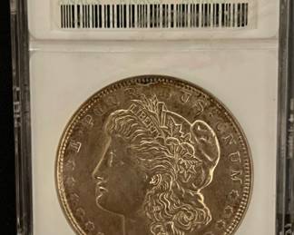 ANACS Certified Graded AU55 1921 Morgan Silver Dollar Very Nice Morgan