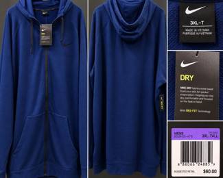 NWT Nike Dri-FIT Men's 3XLT Tall Royal Blue Pullover Training Hoodie $80 Retail - Potterville