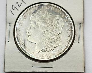 1921 - Morgan Silver Dollar - AU / BU