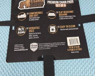 New Gorilla Grip 8 Pack 16" x 16" Chair Cushions Light Blue