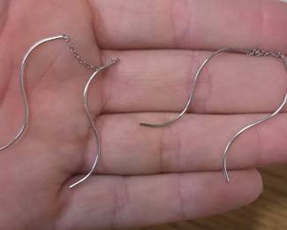 14k Marked Threader Earrings