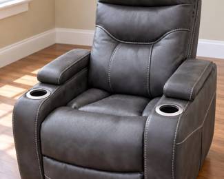 Dark Gray Power Recliner - Nice Condition - Non-Smoking Home