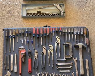 Vintage Craftsman Tombstone Round Top Toolbox Full of Craftsman Tools