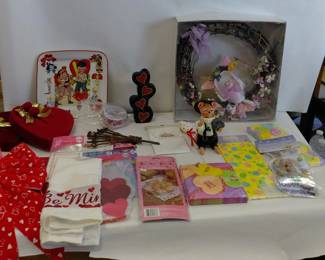 Spring Decor - Valentine's Day, St. Patrick's Day, Easter - AnnaLee Dolls, Napkins, Vase, Platter