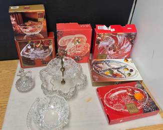 Variety of Holiday Glassware