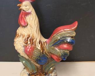 Ceramic Rooster Decor - 14" Tall