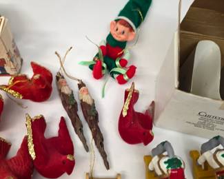 Small Collection of Vintage Christmas Ornaments and Decorations