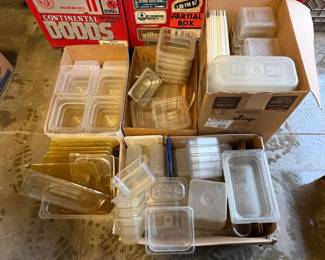 Huge Collection of Vintage Plastic Tupperware and Restaurant Prep Bowls