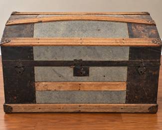 Antique Steamer Trunk with Dome Top