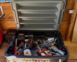 Rubbermaid ActionPacker Storage Tote Filled with Assorted Hand Tools & Hardware – Howard City Off-Site