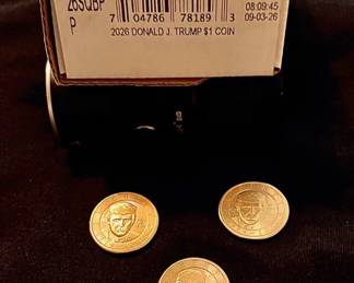 Trump Treasure Hunt - 5 Holy Grail July 4th Privys Plus 2026 Still Sealed 100-Coin Canvas Bag