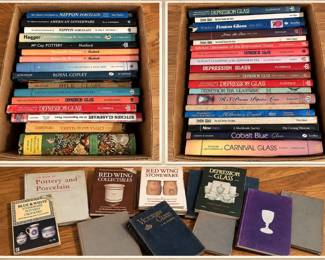 Three Boxes of Books on Collecting Glassware, Pottery & Porcelain