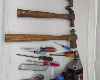 Vintage Sears Craftsman 3/8 inch Electric Drill w/ other vintage tools