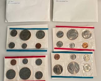 1975 / 1976 - US Mint - Uncirculated Coin Sets - P / D Mints
