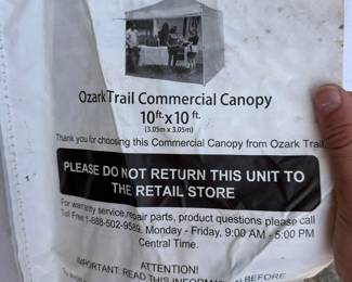 Ozark Trail 10 x 10 ft. White Commercial Instant Canopy with Sidewalls