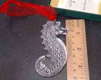 Waterford Crystal Seahorse Ornament From Marshall Field's, Complete With Original Box And Packaging - Potterville