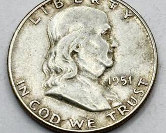 1951 - Silver Franklin Half Dollar