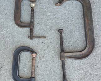 Lot of 3 Vintage Deep Throat Clamps - Wilton and Diecraft
