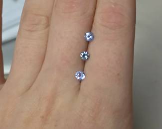 3 Faceted Tanzanite - 0.755ct total