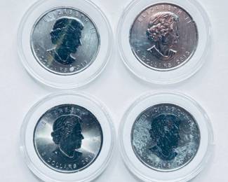 2011 / 2013 / 2014 / 2016 - 1 oz Canadian Silver $5 Bullion Coins - .9999 Fine Silver