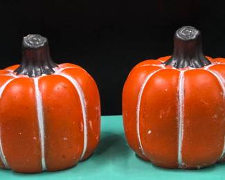 (Set of 2) Heavy Little Fall / Halloween Pumpkin Decor Figures