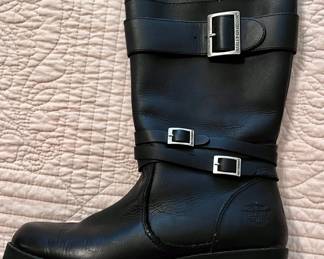 Classic Harley Davidson Emely 83594 Black Leather Mid-Calf Women Size 8 BRAND NEW PAIR