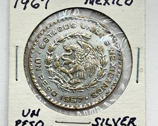 1967 - Mexico Silver Dollar - Un Peso - BU