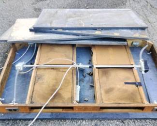 Slate Table Top with Electrical Components and Additional Pieces