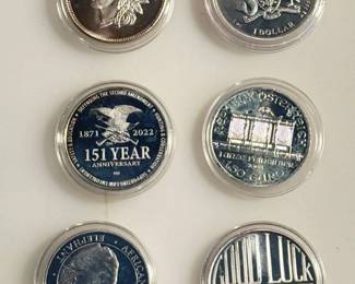 Lot of 10 - 1 oz .999 Fine Silver Assorted Silver Rounds