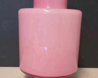 IVV Pink Overlay Glass Vase - 8.5" Tall