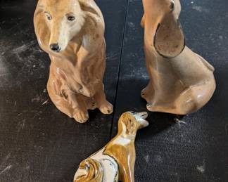 Vintage Ceramic Dog Figurines and Bank