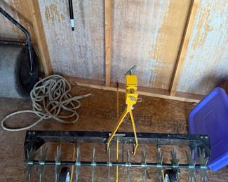 Yardworks Tow-Behind Lawn Aerator with Steel Spike Tines and Adjustable Hitch - Lake Odessa Off-Site