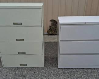 Pair of File Cabinets 1- 3 Drawer 1- 4 Drawer