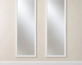 Pair of White Framed Full Length Mirrors