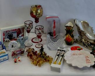 Christmas - Napkin Rings, Candles & Holders, Sleighs, Vase, Frame, Ornaments, Light-Up Tree