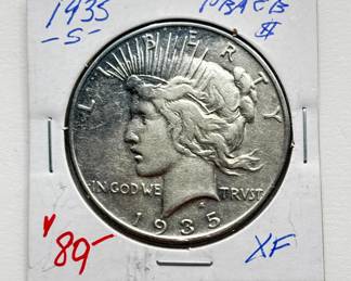 1935 S - Peace Silver Dollar - XF