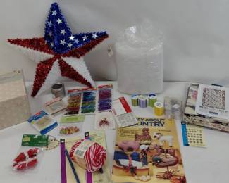 Craft Collection - Sequins, Memory Box, Star, Quilt Kit - Roses by Marie Osmond - Material, Thread