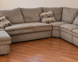 La-Z-Boy Sectional with Hide-A-Bed, Built in Recliner and Matching Ottoman/Chaise