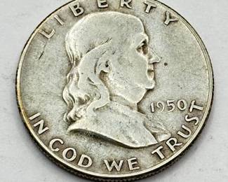 1950 - Silver Franklin Half Dollar