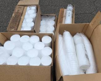 Styrofoam Cups, Lids and Straws