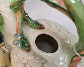 Small Collection of Misc. Vintage Porcelain Decorations w/ "Trash Can" Ice Bucket