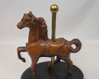 Vintage Hand Carved Wooden Horse from a Carousel