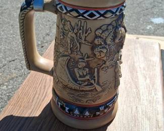 Vintage Indians of The American Frontier 1980's Beer Stein