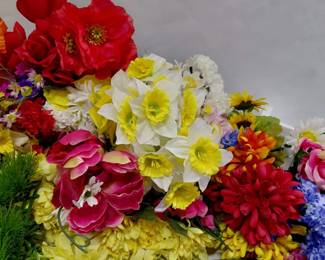 Large Collection of Faux Flowers and Supplies Lot 1/2