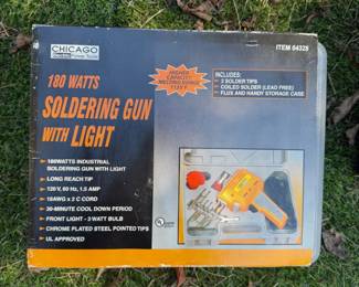 Chicago Electric 180-Watt Soldering Gun with Light, Tips, Solder & Carrying Case – Howard City Off-Site