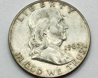 1960 D - Silver Franklin Half Dollar