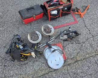 Tool Lot - Tool Boxes, Circular Saw, Saw Blades, Hand Tools